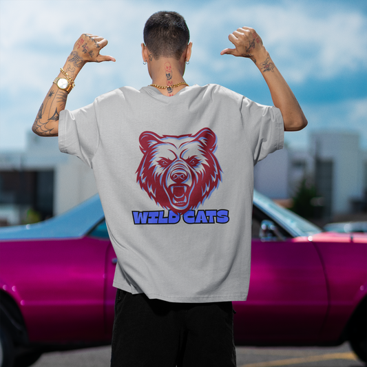 EXCLUSIVE WILD CAT Design Oversized T-shirt (Unisex) - 7even Merch