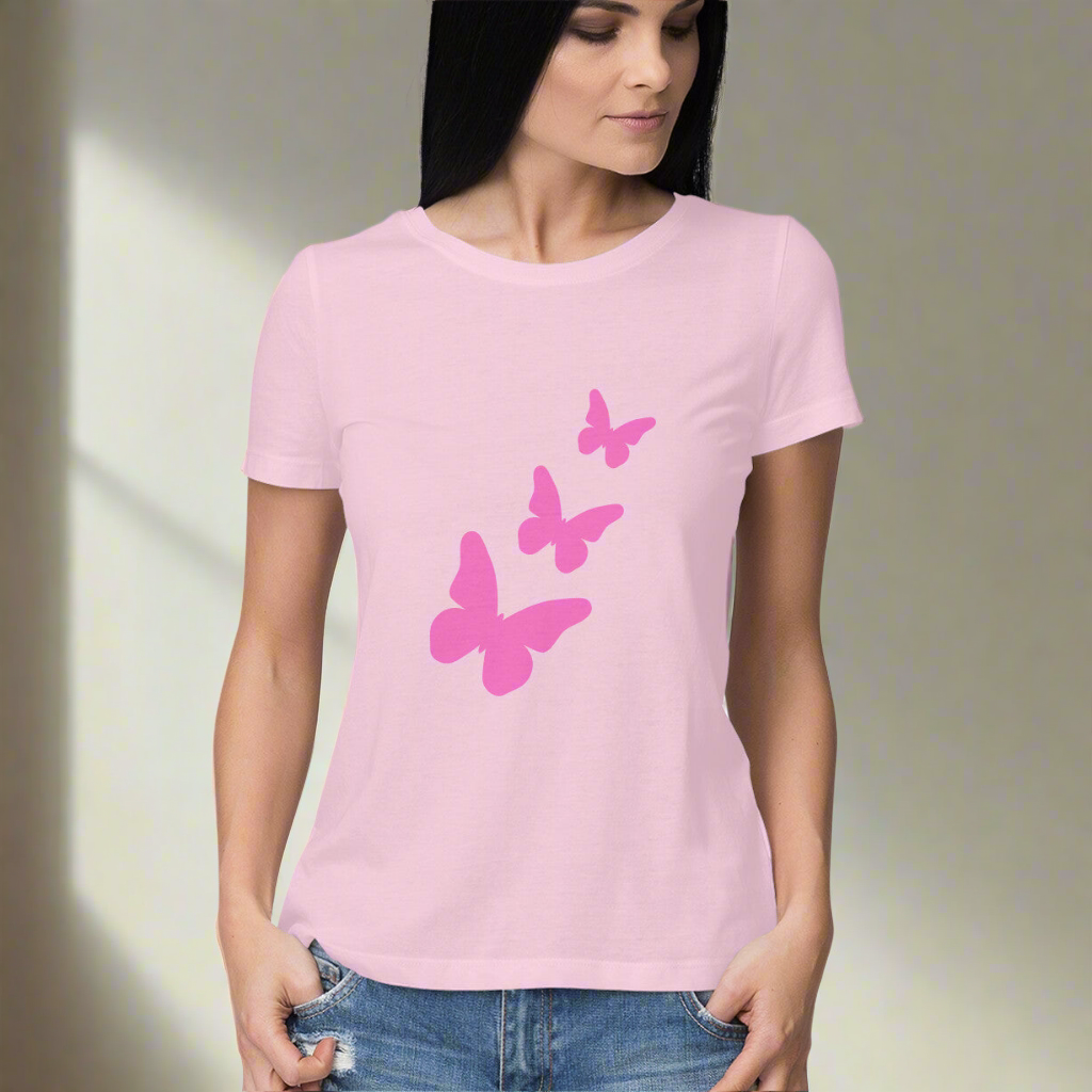 Butterfly Half T-shirt for Women/Girls - 7even Merch