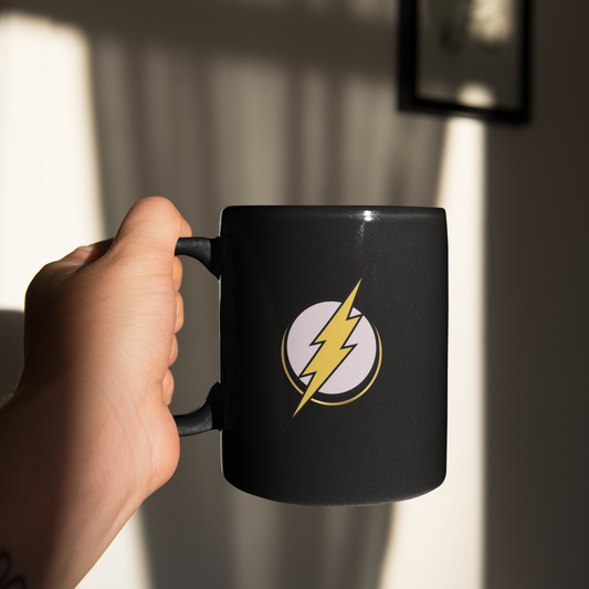 DC FLASH!! ~ Black Coffee Mug - 7even Merch