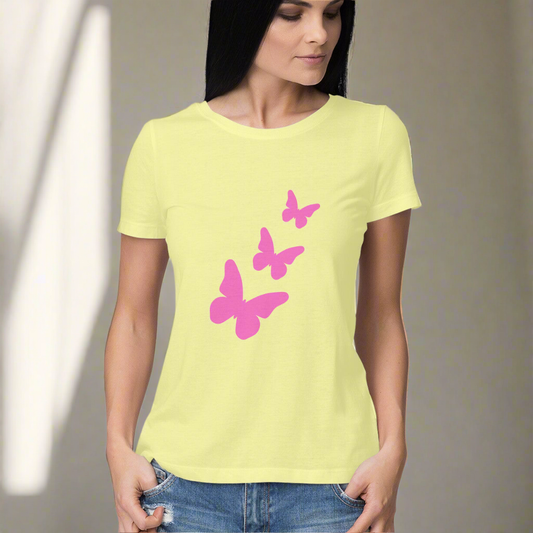 Butterfly Half T-shirt for Women/Girls - 7even Merch 
